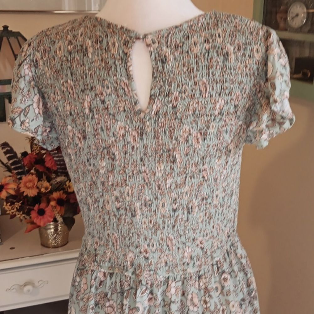Perch by Blu Pepper Midi Dress. Cottagecore, Coastal, Floral - Picture 8 of 16